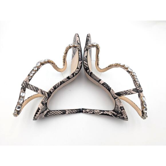 Jessica Simpson Jaycin Heel Sandal Women's Black/White Size US8.5M EU39.5 - Picture 6 of 10